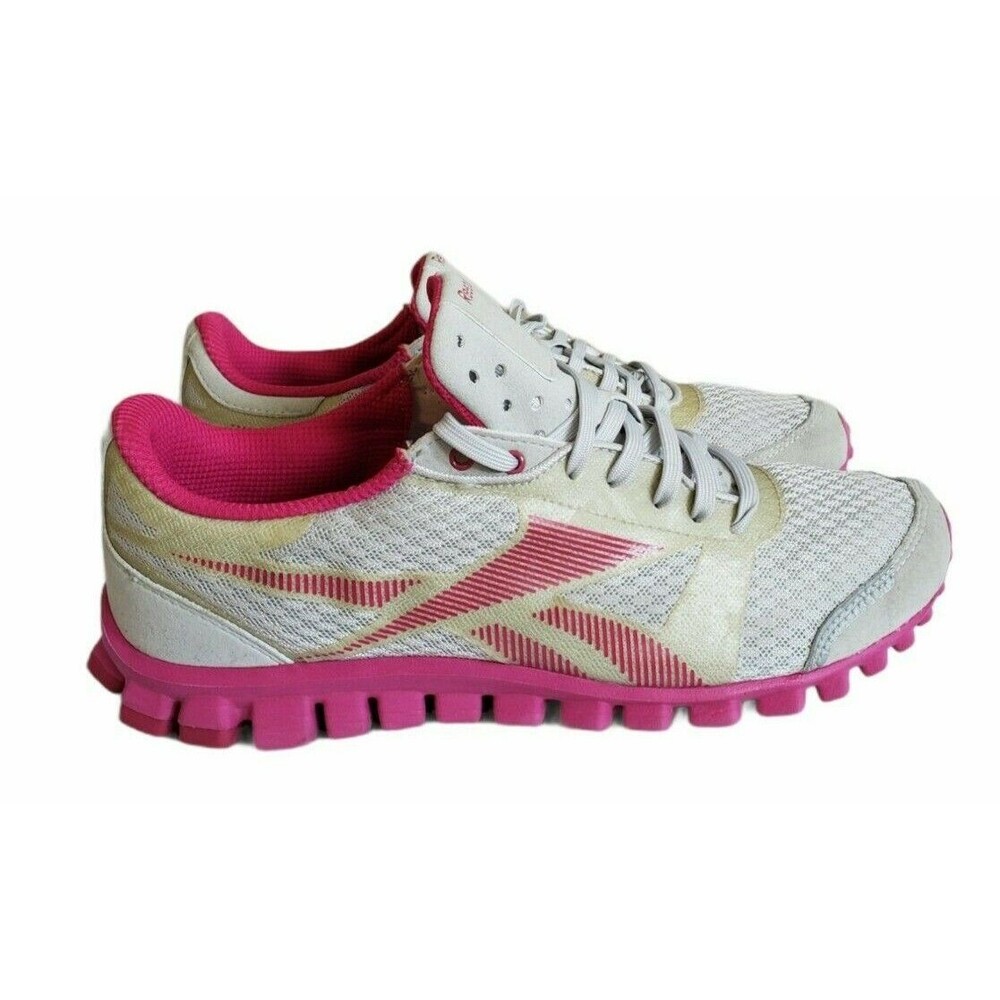 Reebok Real Flex Sneakers Shoes Pink & Gray Women’s Size 9